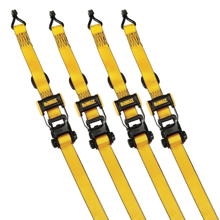 Dewalt 16' x 1.5 in Ratchet Straps, 3300 lb, 4PK DXBC33004